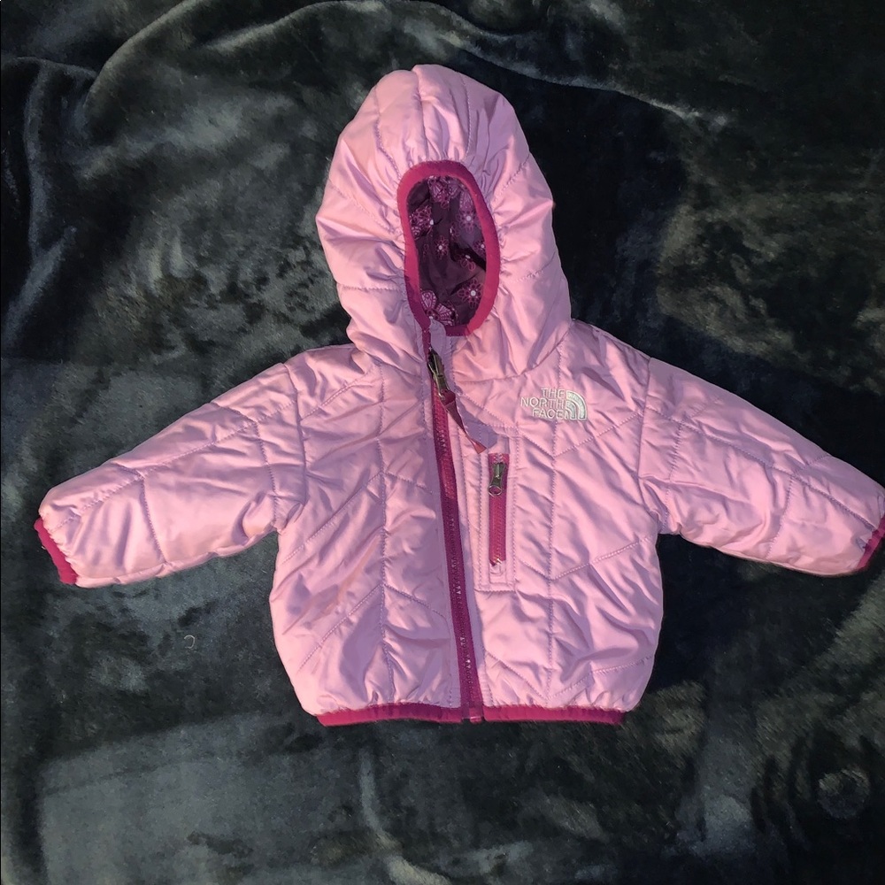 Reversible North Face baby girls coat